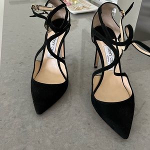 Jimmy Choo
Lancer Suede Caged 100mm Pumps
